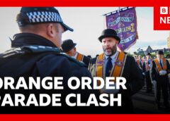 Police block Drumcree Orange Order parade in Portadown, Northern Ireland, after protests | BBC News
