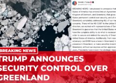 Trump announces permanent control “over security and all other needs” in Greenland