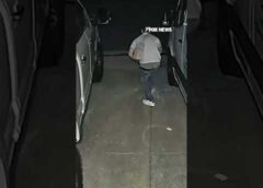 Suspected burglar SLIPS on getaway skateboard #shorts