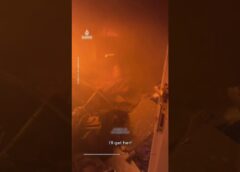 Girl rescued from flaming apartment after Israeli attack on Gaza | AJ #shorts